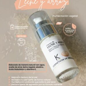 Crema facial de Leche y Arroz